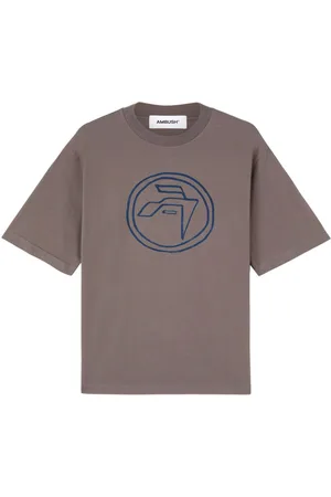 AMBUSH Camiseta de algodón orgánico con emblema estampado