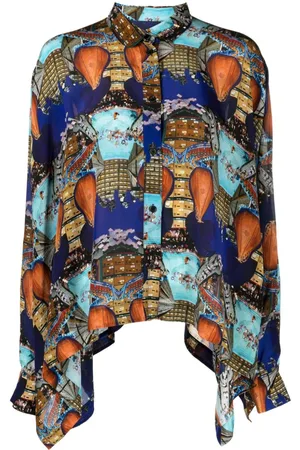 HENRIK VIBSKOV Camisa Square con estampado de collage