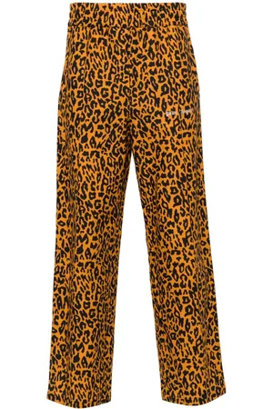 Palm Angels Pantalones de chándal con estampado de guepardo