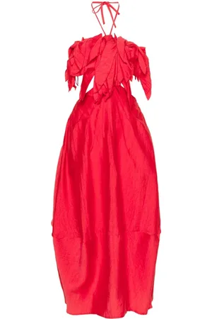 Cult Gaia Vestido midi Lue con volantes