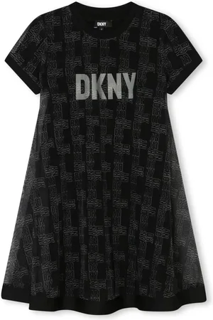 DKNY Vestido a capas con logo