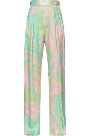 Pinko Pantalones rectos con estampado abstracto