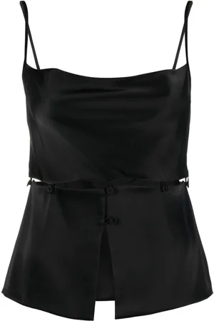 Nanushka Top sin mangas con peplum