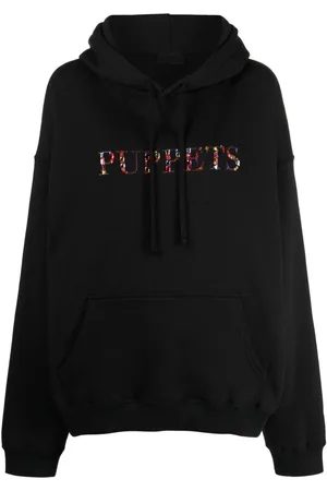 Puppets and Puppets Sudadera con capucha y detalles de cristal