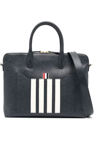 Thom Browne Maletín con motivo 4-Bar