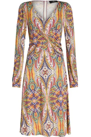Etro Vestido midi con cuello en V