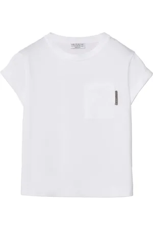 Brunello Cucinelli Camiseta con aplique Monili