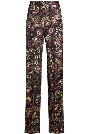 Etro Pantalones rectos de sarga