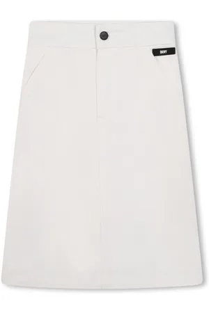 DKNY Falda midi con aplique del logo