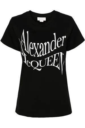 Alexander McQueen Camiseta con logo estampado