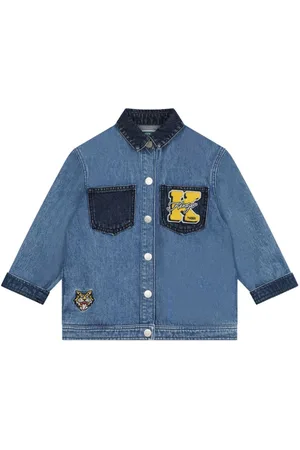 Kenzo Chaqueta vaquera con aplique del logo