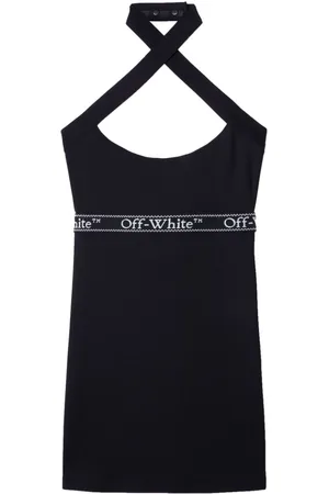 OFF-WHITE Vestido corto con logo en la cinturilla