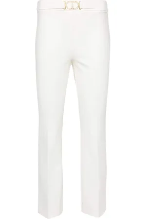 Twin-Set Pantalones rectos con placa del logo