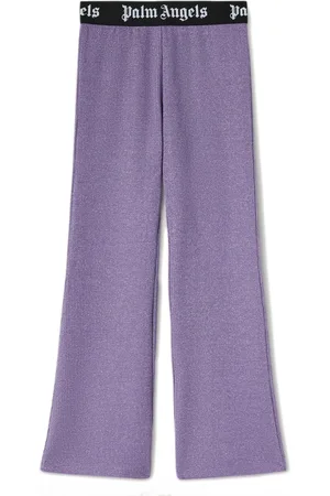 Palm Angels Pantalones de chándal con logo en la cinturilla