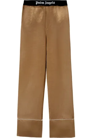 Palm Angels Pantalones de pijama con franjas del logo