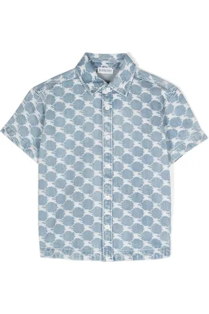 Burberry Camisa vaquera con estampado Equestrian Knight