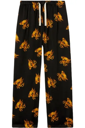 Palm Angels Pantalones de chándal Burning con monograma