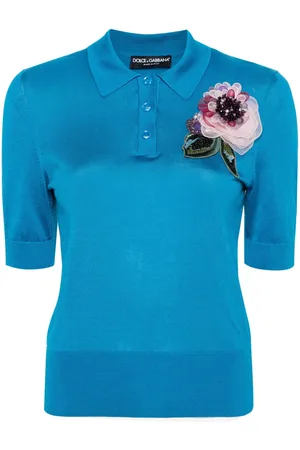 Dolce & Gabbana Polo con aplique floral