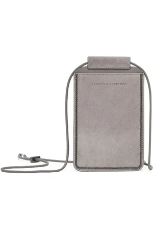 Brunello Cucinelli Funda para móvil con logo en relieve