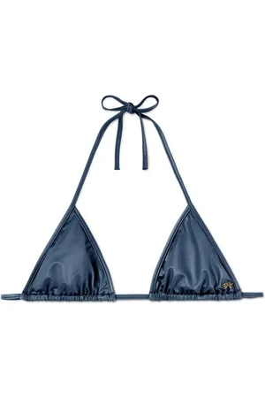 Palm Angels Top de bikini metalizado