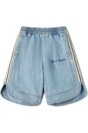 Palm Angels Pantalones cortos de chándal de cambray