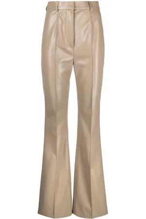 Nanushka Pantalones Leena rectos de talle alto