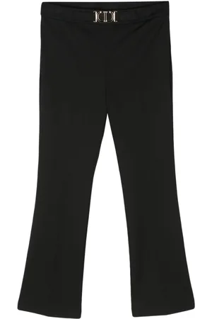 Twin-Set Pantalones rectos con placa del logo