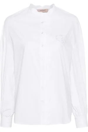 Twin-Set Camisa con cuello festoneado