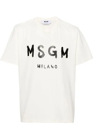 Msgm Camiseta con logo estampado