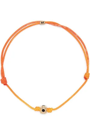 LUIS MORAIS Pulsera de cuerda en oro amarillo de 14 kt con cuarzo
