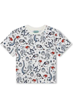 Kenzo Camiseta con estampado marino