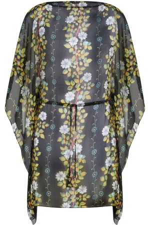 Etro Vestido corto estilo caftán con estampado floral