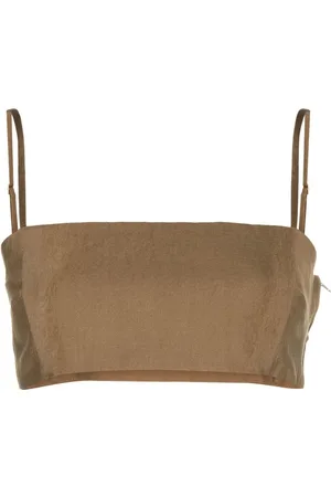 Cult Gaia Top corto Tereza con cuello cuadrado