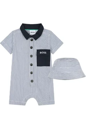 HUGO BOSS Conjunto de gorro y pelele a rayas