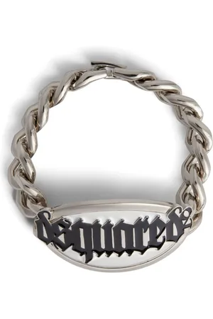 Dsquared2 Pulsera de cadena con logo grabado
