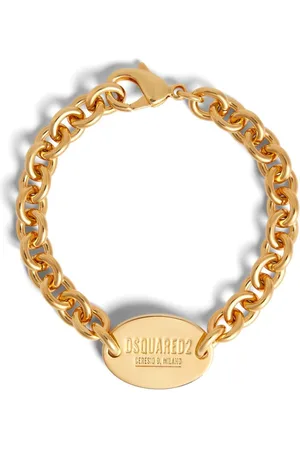 Dsquared2 Pulsera de cadena ID con logo grabado