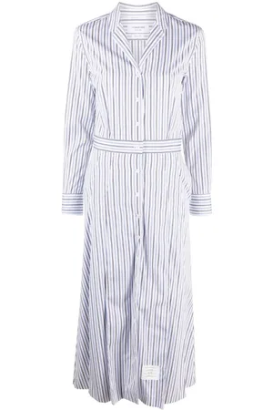 Thom Browne Vestido camisero a rayas