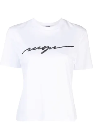 Msgm Camiseta con aplique del logo