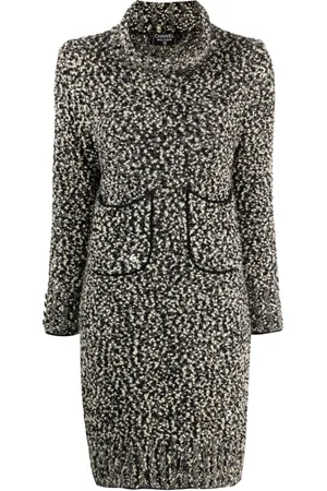 CHANEL Vestido corto con cuello vuelto 1994