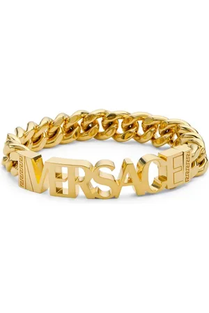 VERSACE Pulsera pulida con letras del logo