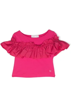 MONNALISA Camiseta con detalle de volantes