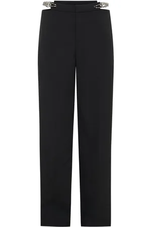 DION LEE Pantalones de vestir con detalle de cadena
