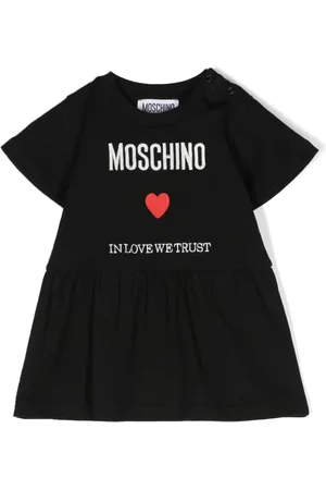 Moschino Vestido acampanado con logo bordado