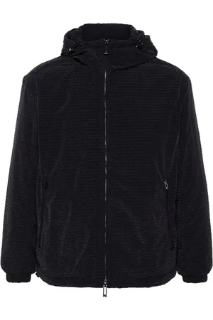 Emporio Armani Chaqueta con capucha con logo afelpado