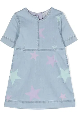 Stella McCartney Vestido vaquero con estrella estampada