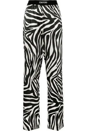 Tom Ford Pantalones con motivo de cebra