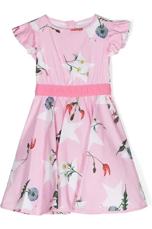 MONNALISA Vestido de popelina con estampado floral