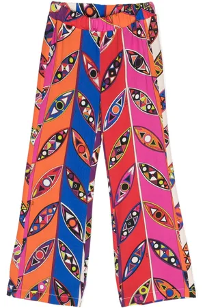 PUCCI Junior Pantalones rectos con estampado gráfico