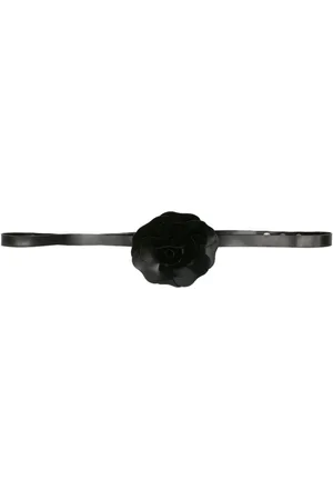 Serafini Cinturón de charol con apliques florales