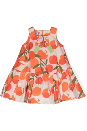 Mimisol Vestido con naranjas estampadas